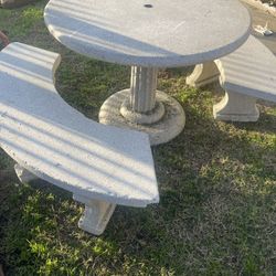 Patio Cement Table