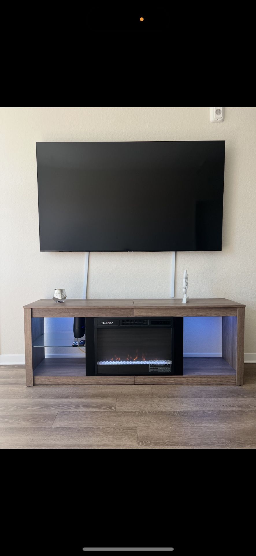 70 Inch Tv Samsung And Fire Place Tv Stand Led Lights