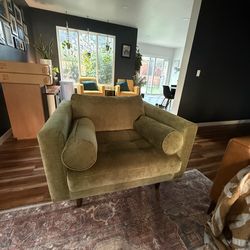 Poly & Bark Napa Velvet Lounge Chairs (Set of 2)