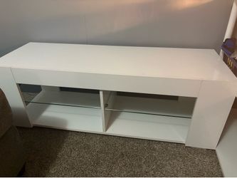 White tv stand