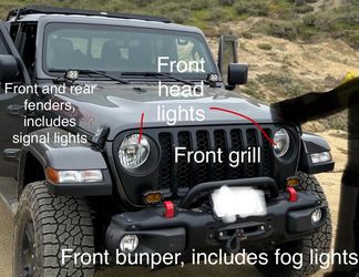 Different parts of jeep gladiator