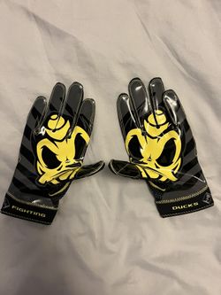 Oregon Ducks Player Issued Football Gloves 