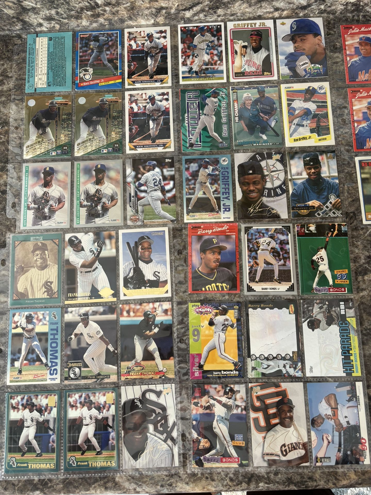 Griffey Jr. , Barry Bonds, Frank Thomas & Machado Cards 