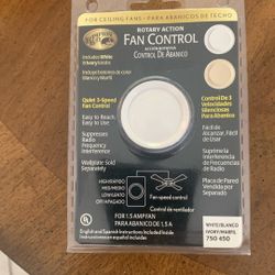 Free. Rotary Action Fan Control White And Ivory Cover Included