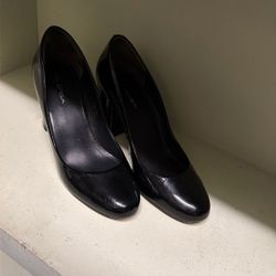 VIA SPIGA Black Leather Woman Shoes Size 9.5