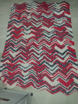 Red, Blue And White 1960 Afghan