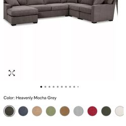 Macy’s Sectional Sofa Grey