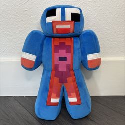 Unspeakable Minecraft Plush Blue Robot Pillow Toy 12” by Warren James