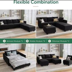 ❤️Modular Sectional Sofa Convertible U Shaped Couch
