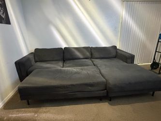 Large gray sectional