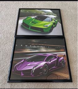 Framed Posters: Lamborghini, Ferrari