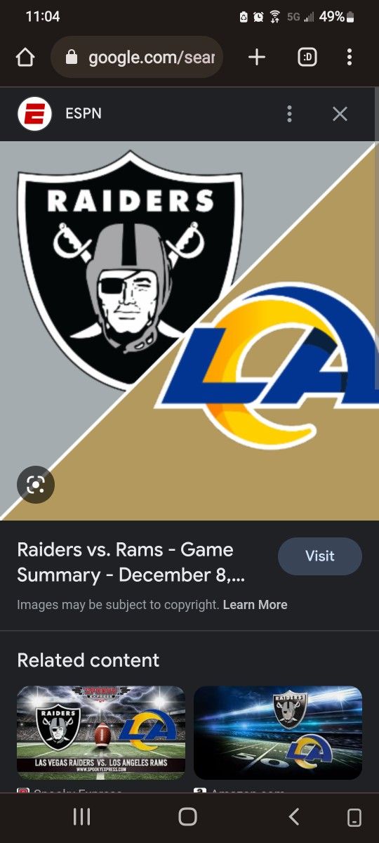 Las Vegas Raiders @ LA Rams