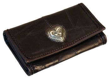 New Dakota Leather Company - Ladies Leather Heart Heart Wallet