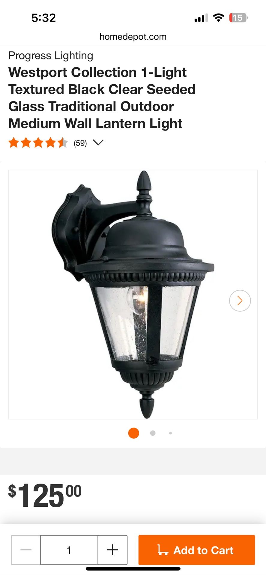 Progress Lighting Outdoor Wall Lantern P5863 Lawn & Garden