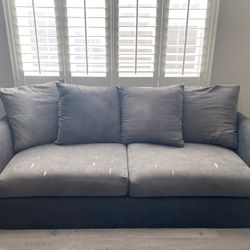 Microfiber Love Seat Sofa Black And Grey Gray 2 Tone $100