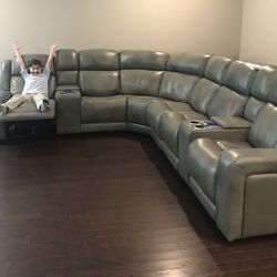 Leather Sectional Sofa 
