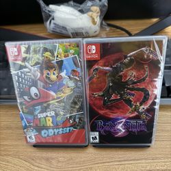 NEW SEALED Super Mario Odyssey + Bayonetta 3 For Nintendo Switch