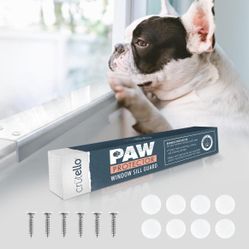 Crutello Window Sill Guard Protector From Dogs 2 Pack Transparent, Window Sill Cover Dog Scratch Protector, Strong Transparent Protection From Pets, H