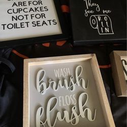 Bathroom Wall Signs