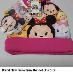 Brand New Disney Tsum Tsum Kids Bonnet One Size