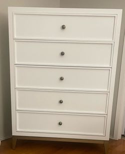 White 5-Drawer Dresser