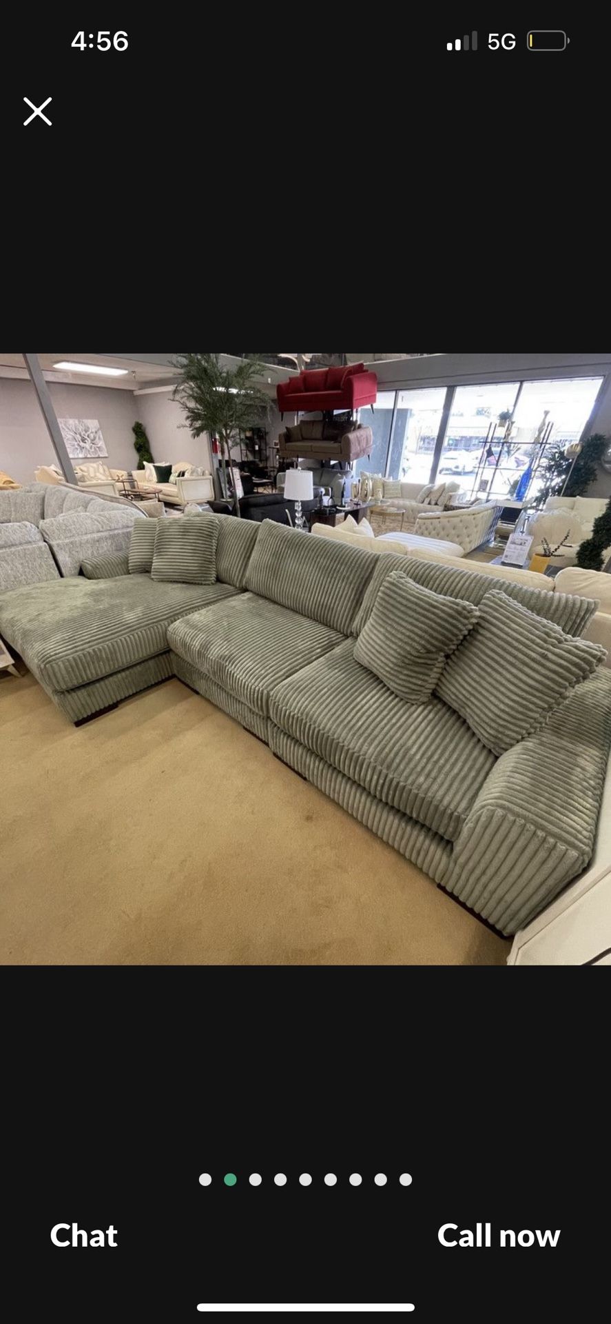 Brand New Super Plush Ashley Lindyn Fog Sectional 