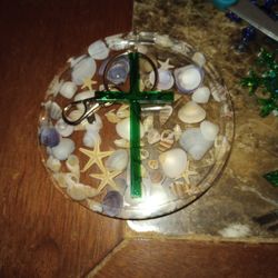 Hand Crafted Cross Key Chain 