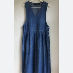 Mizz Lizz overall Maxi denim jumper dress Vintage Women’s Blue
