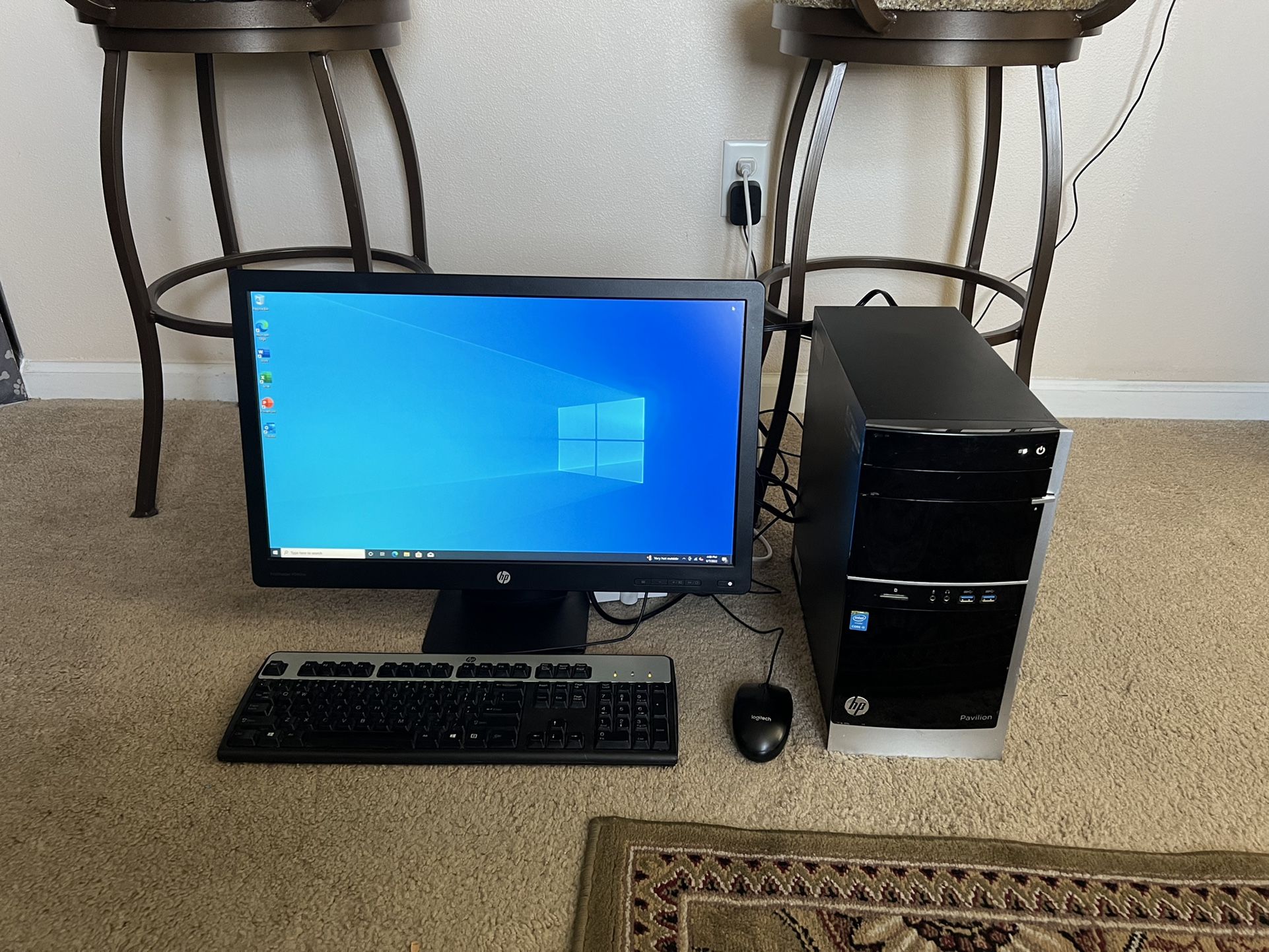 Hp i3 Desktop Computer W/Windows 10 Pro & Lifetime Office 12GB 1tb (Extremely Fast)