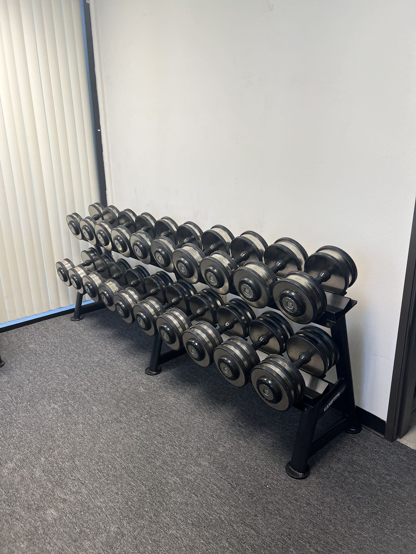 55-130lb Hampton Eclipse Premium Dumbbells Gym Fitness Equipment Weights