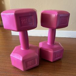 Pink 10 Pound Hand Weights  Dumbbells