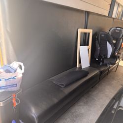 4 Black Leather Booths 