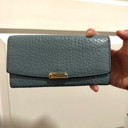 Burberry blue leather wallet