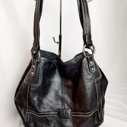 The Sak Ashbury Dark Brown Pebbled Leather Hobo Shoulder Bag like new condition 