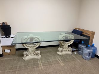 Luxury Style Glass Table / Desk / Stand