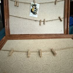 Vintage pair of hand crafted photo wall decor