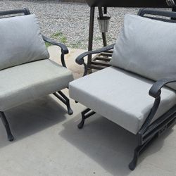 Smith And Hawkins Heavy Duty Cast Iron 2 Rocking Chair Set