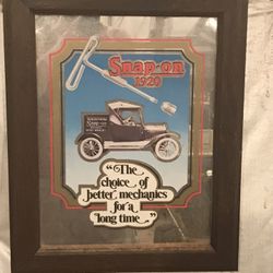 Old Snap-on Mirror And Sign