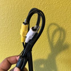 RCA cables and a 3.5mm AV jack