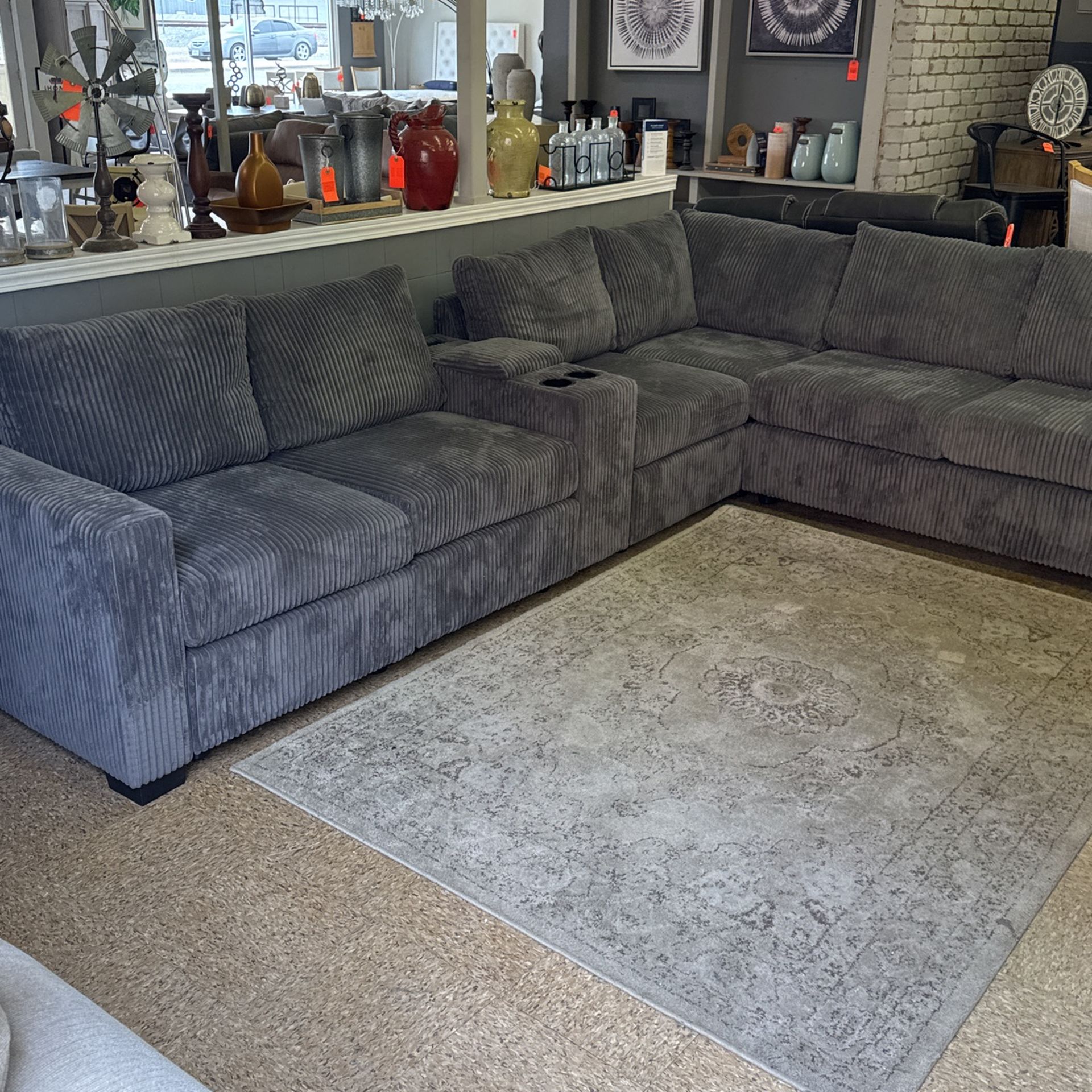 Sectional With Storage Console