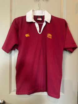 90s vintage USC Trojans Canterbury rugby polo shirt size Small