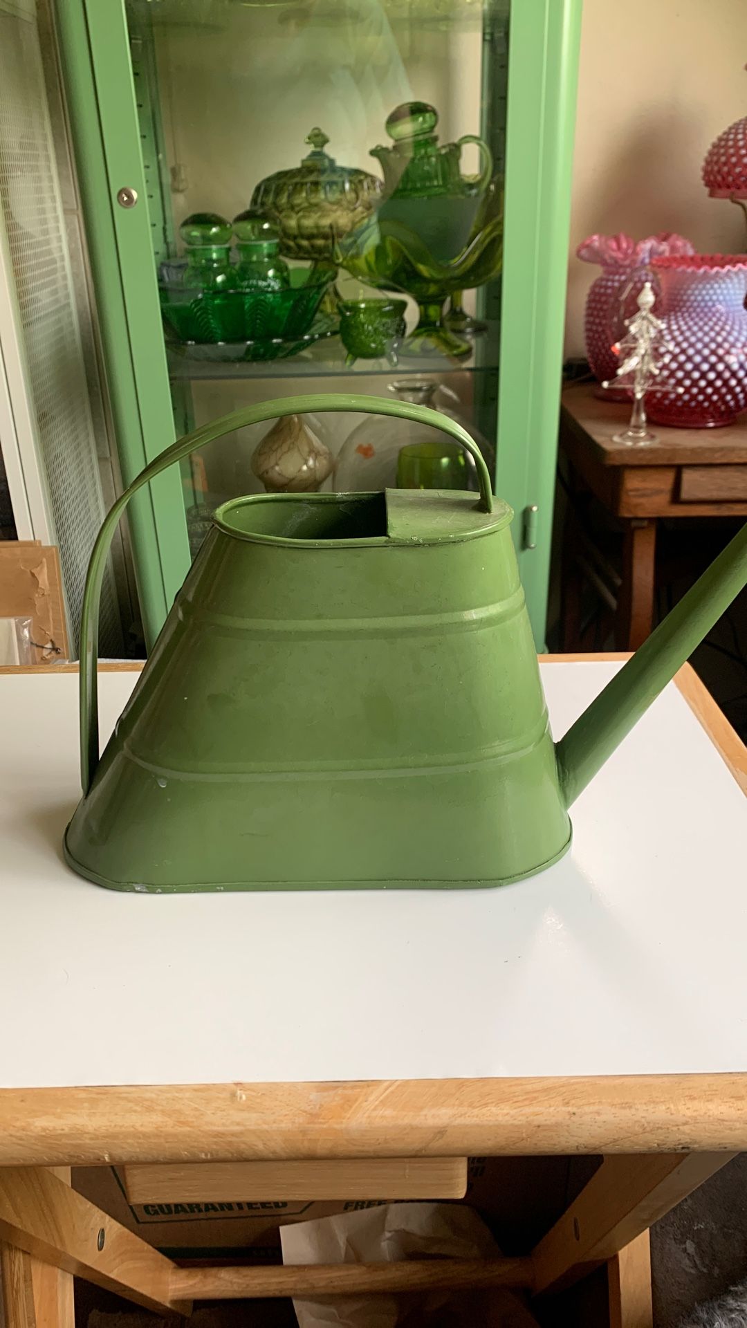 Groovy Vintage Green Metal Watering Can