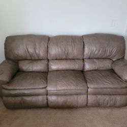 Leather Sofa, Love Seat And Matching Chair 