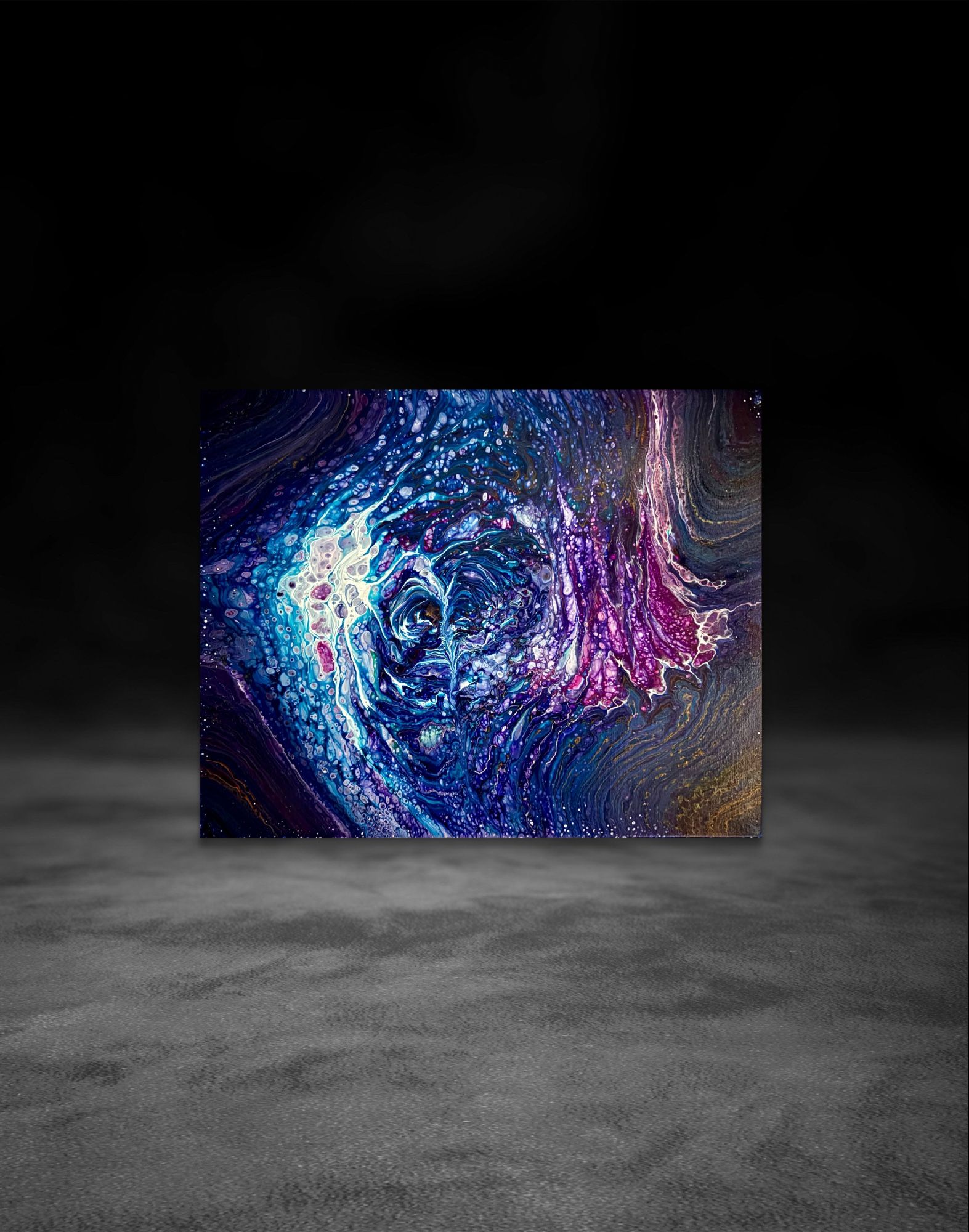 Original Acrylic Abstract Galaxy Painting on Canvas