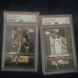 LeBron James And Kobe Rookie Exclusive Card  PSA 9 