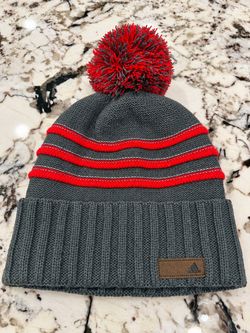 Adidas Striped Pom Cuff Beanie