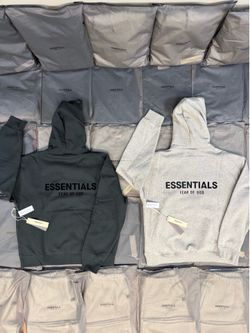 Essentials Hoodie 🔥 Black & Gray | Ready to Wear | Fast Pickup