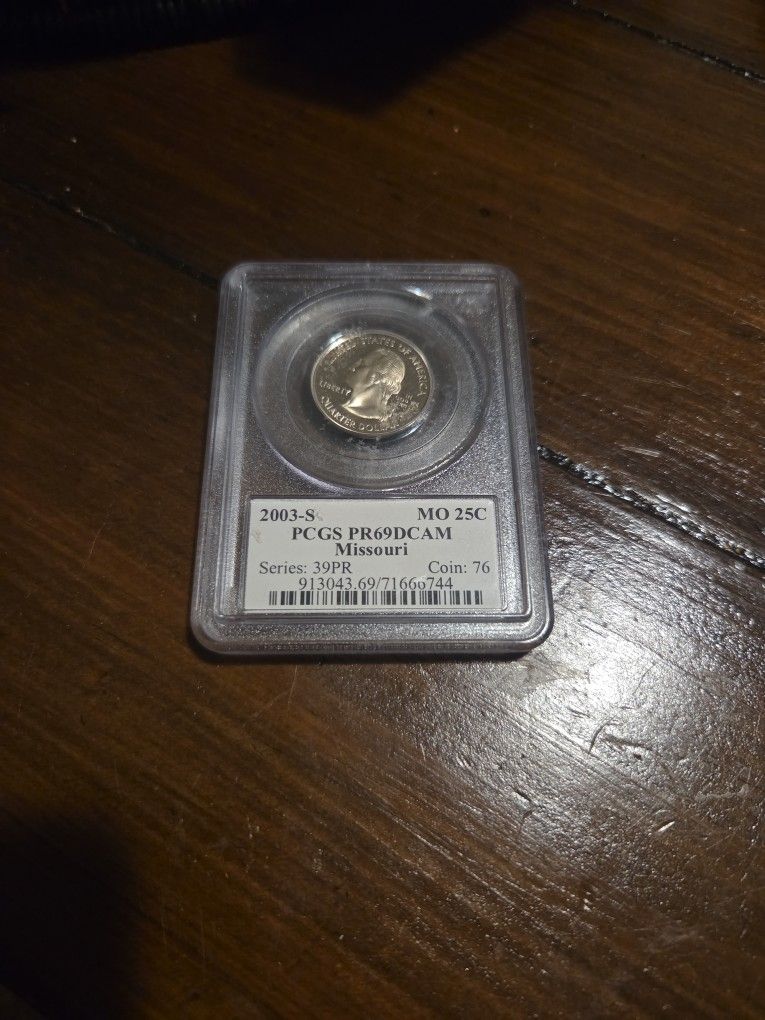 2003-s MO 25C PCGS PR69DCAM Missouri