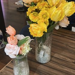 LED fairly Light Fake Floral Bouquet Vases