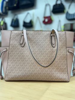 MICHAEL KORS MK SIGNATURE TOTE PURSE USED